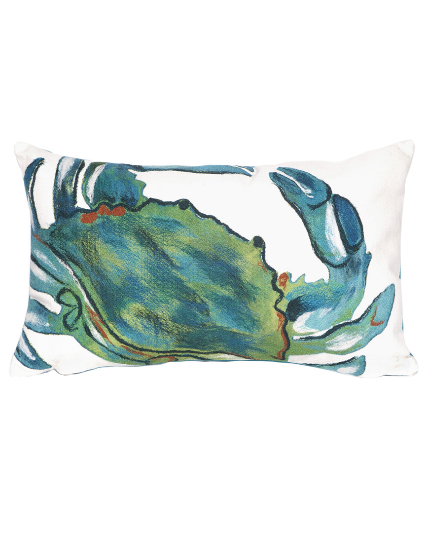 Liora Manne Visions Iii Blue Crab Indoor/outdoor Pillow