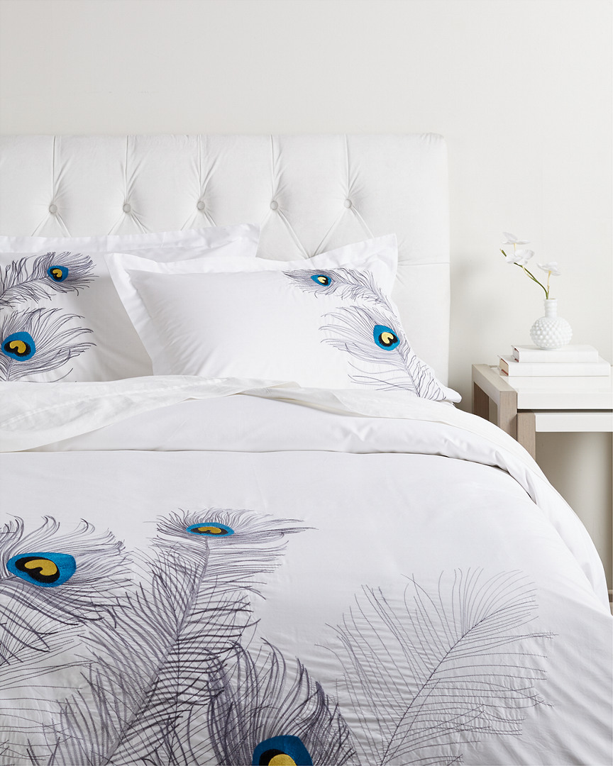 Superior Embroidered Peacock 3pc Duvet Cover Set