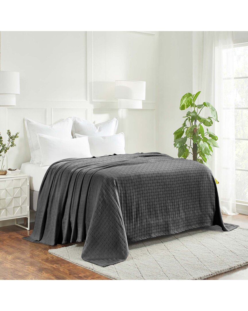 Superior Basketweave All-season Cotton Throw Blanket