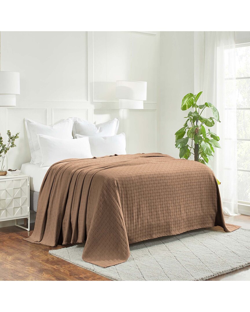 Superior Basketweave All-season Cotton Throw Blanket