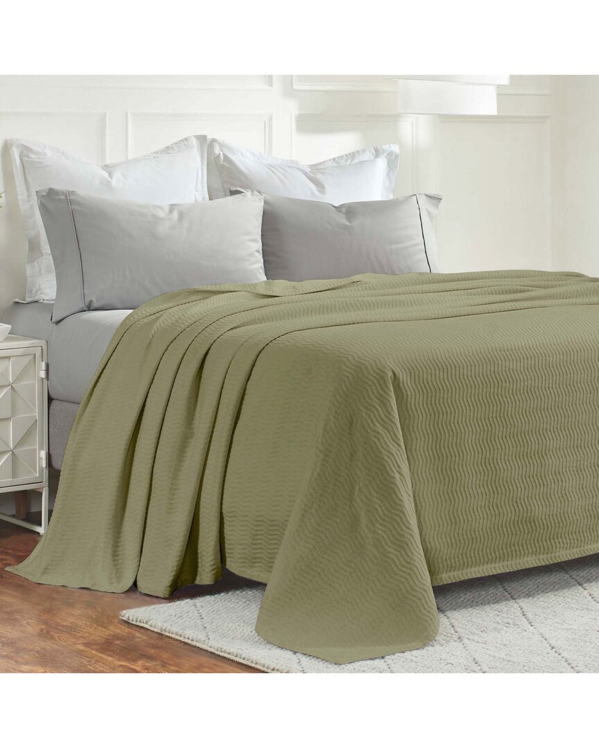 Superior Jena Cotton Textured Chevron Lightweight Woven Blanket