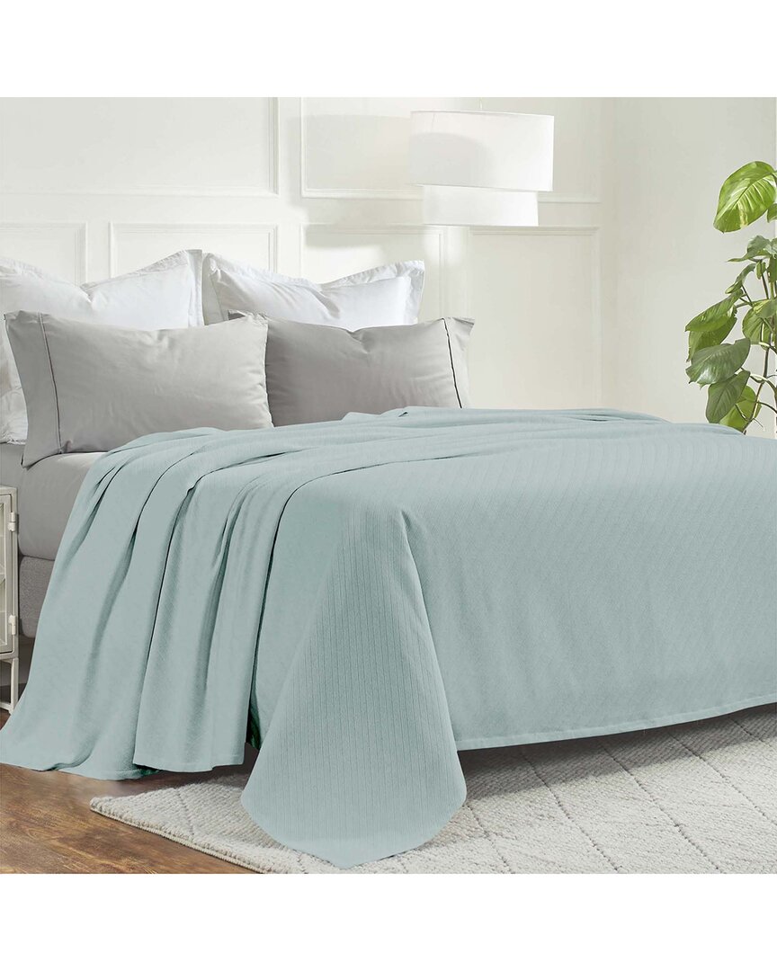 Superior Milan Cotton Textured Striped Lightweight Woven Blanket