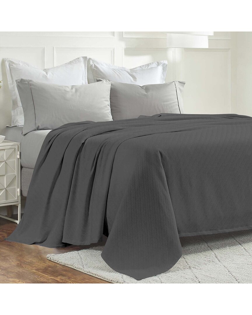 Superior Milan Cotton Textured Striped Lightweight Woven Blanket