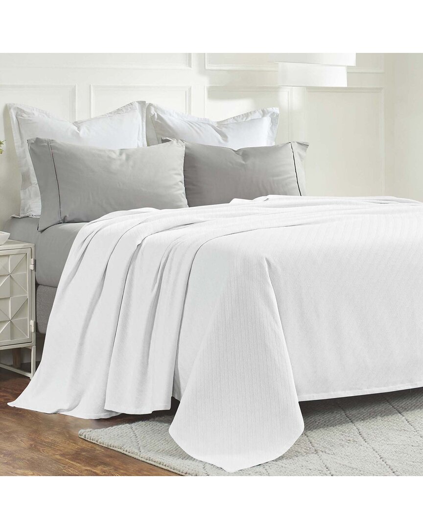 Superior Milan Cotton Textured Striped Lightweight Woven Blanket