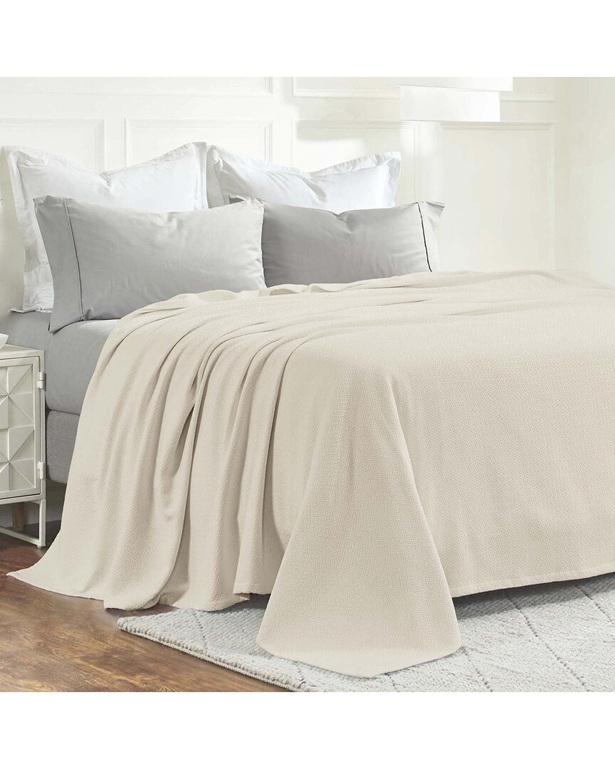 Superior Nobel Cotton Textured Chevron Lightweight Woven Blanket