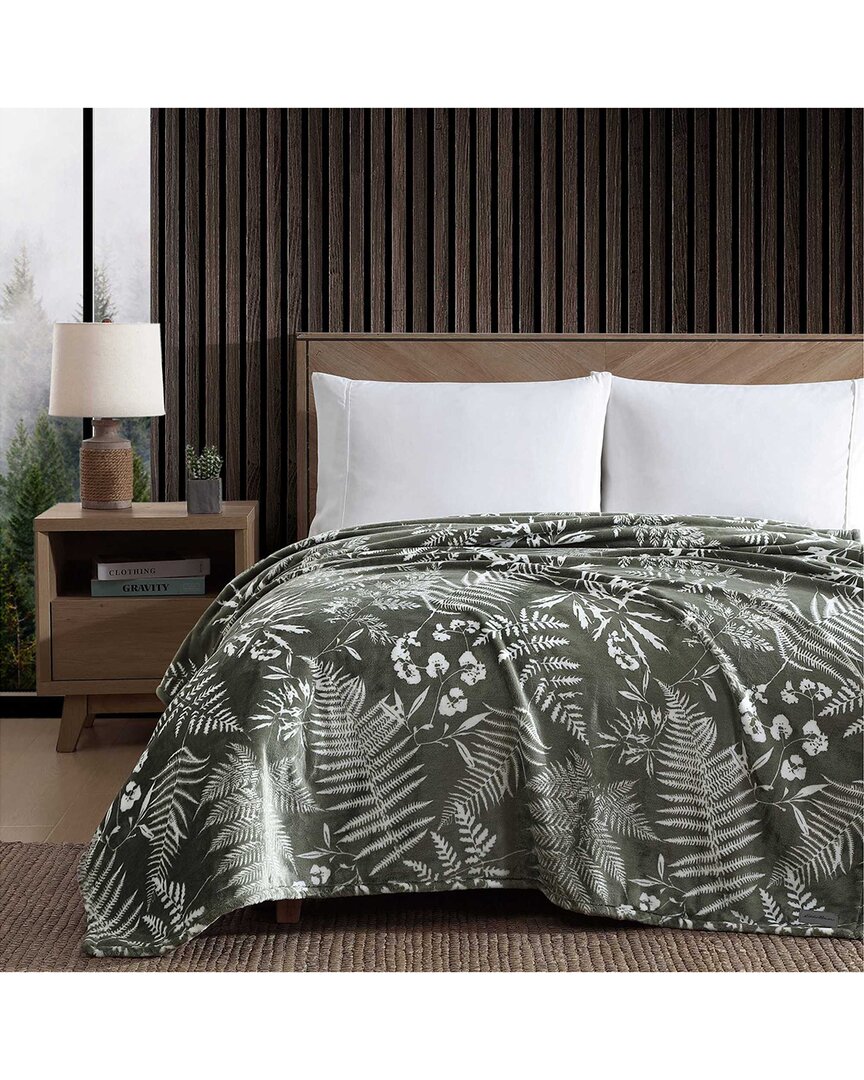 Eddie Bauer Fern Garden Ultra Soft Plush Fleece Blanket