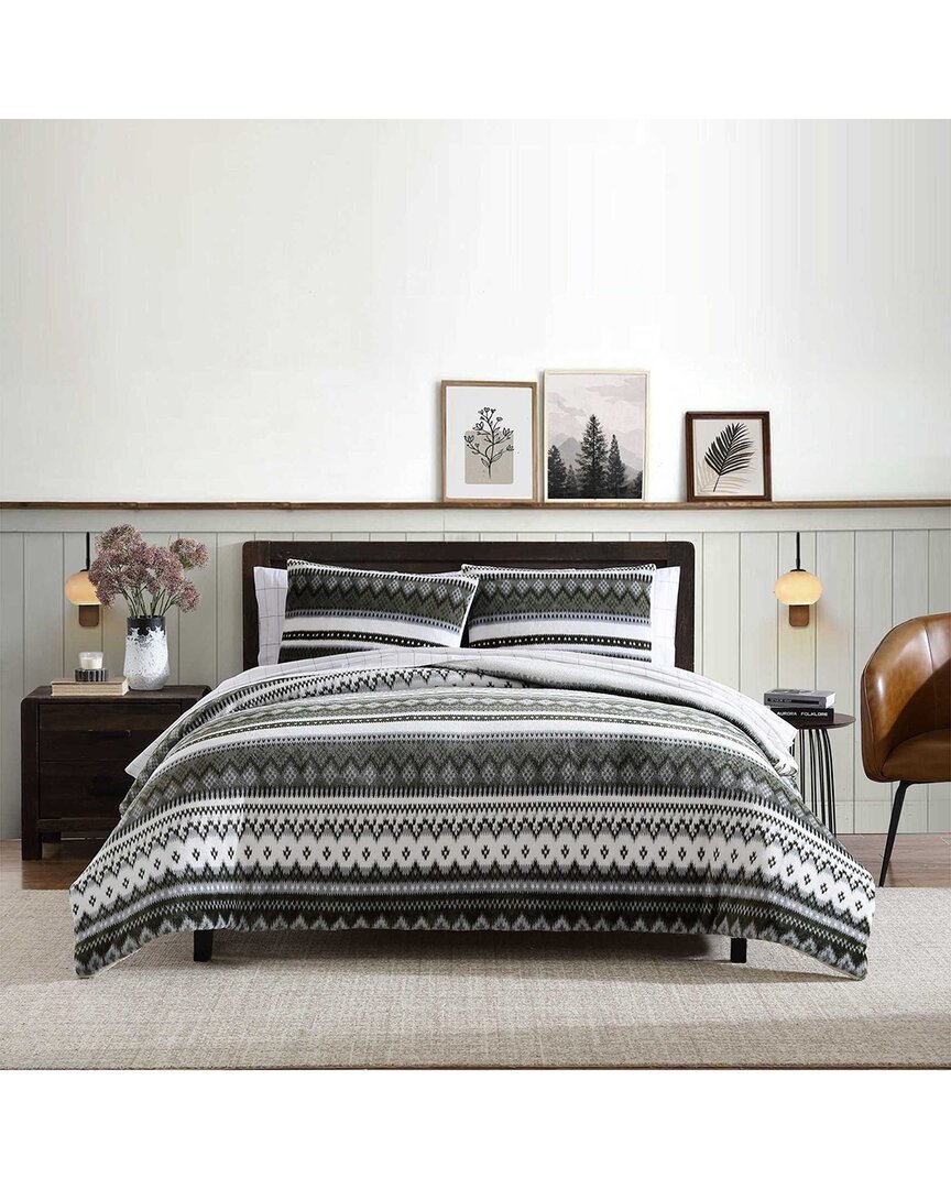 Eddie Bauer Shelton Fair Isle Plush Comforter Set