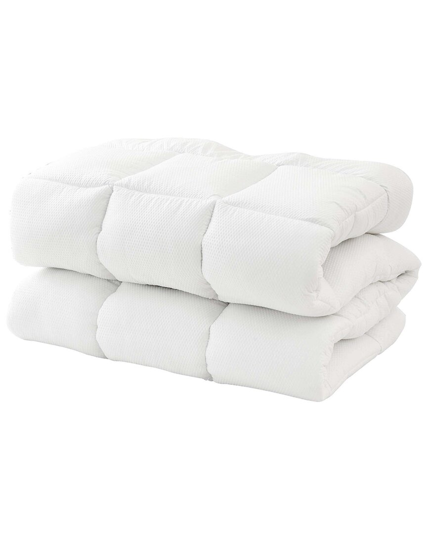 Linery & Co 2in Quilted Down Alternative Mattress Pad In White