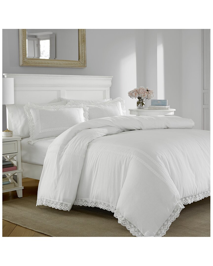 Laura Ashley Annabella 3pc White Comforter Set