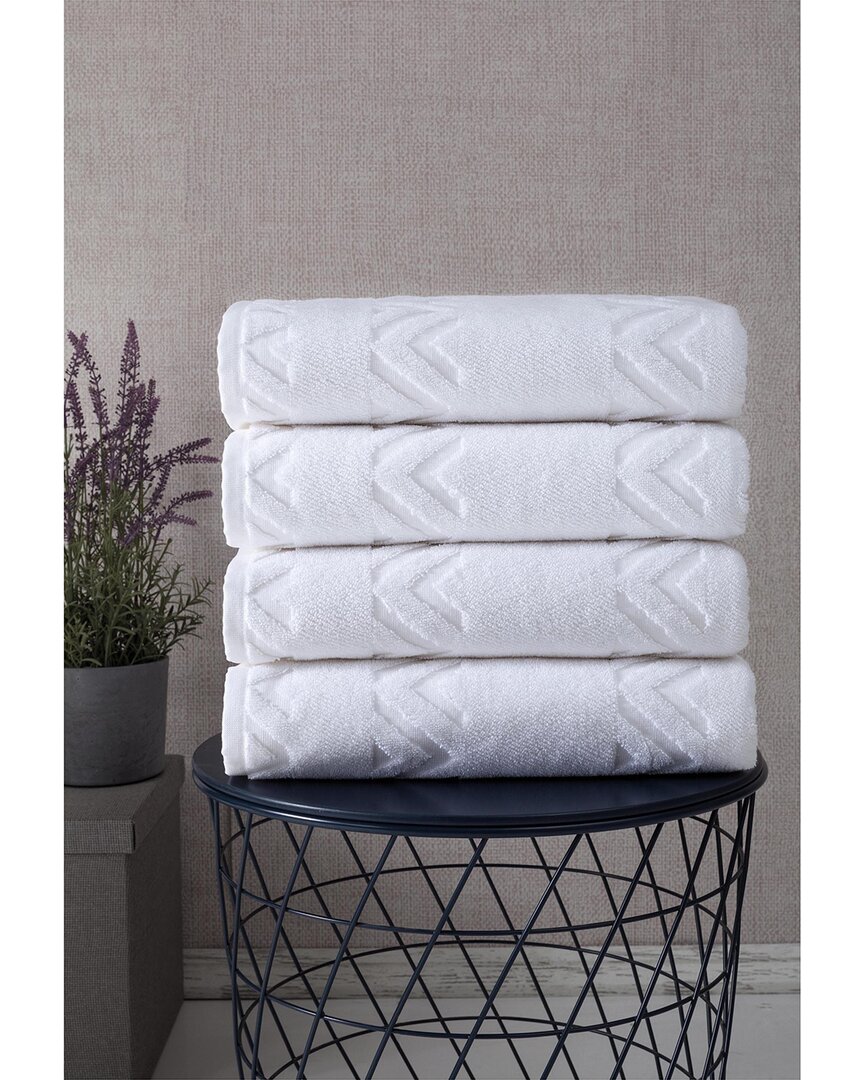Ozan Premium Home Sovrano 4pc Bath Towels In White