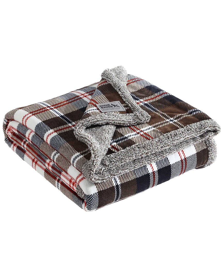 Eddie Bauer Trailhead Plaid Plush Reversible Throw Blanket