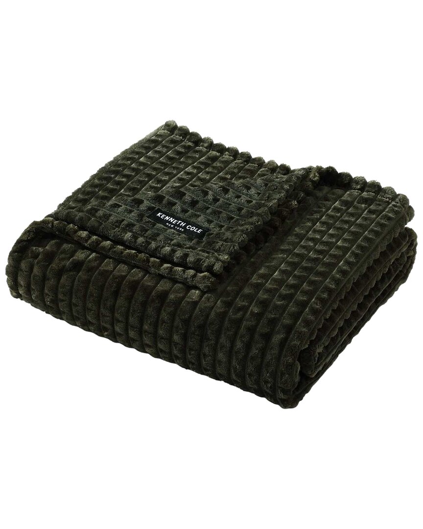 Kenneth Cole New York Solid Textured Plush Throw