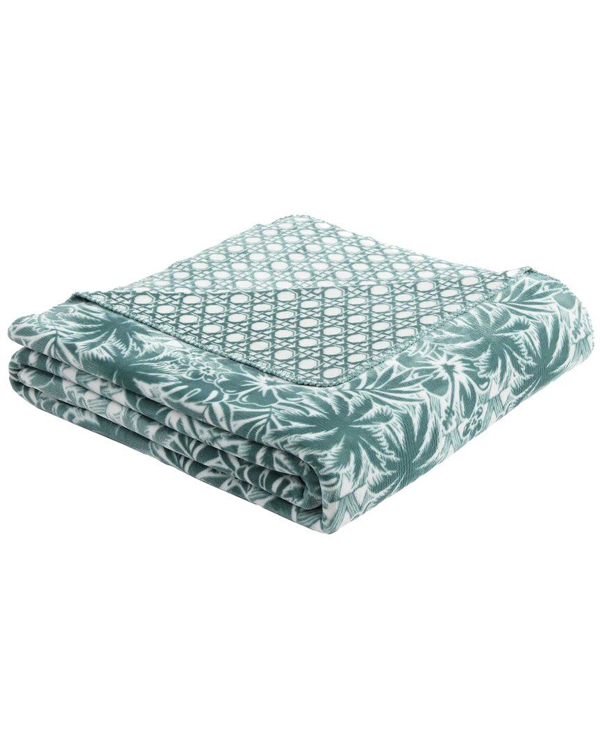 Tommy Bahama Lanikai Fronds Coco Flannel Blanket