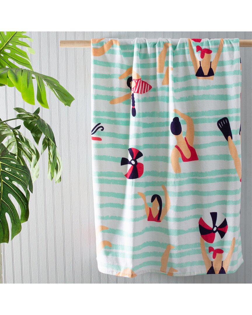 Moda At Home Water Play Velour Beach Towel