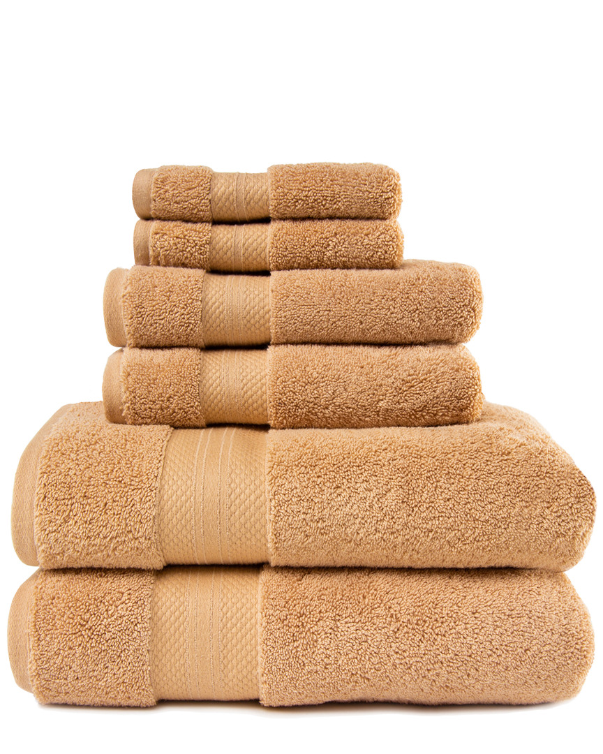 Superior Turkish Highly Absorbent Solid 6pc Ultra-plush Towel Set
