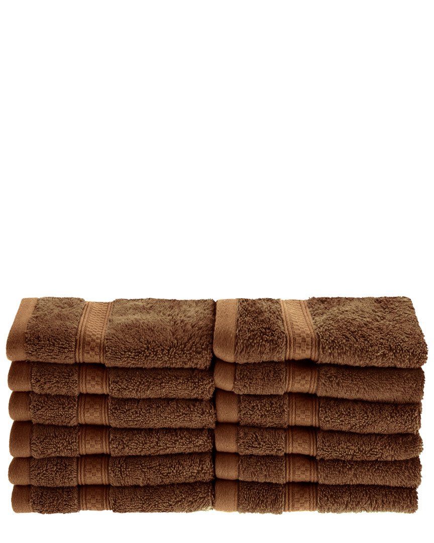 Superior Solid 12pc Face Towel Set