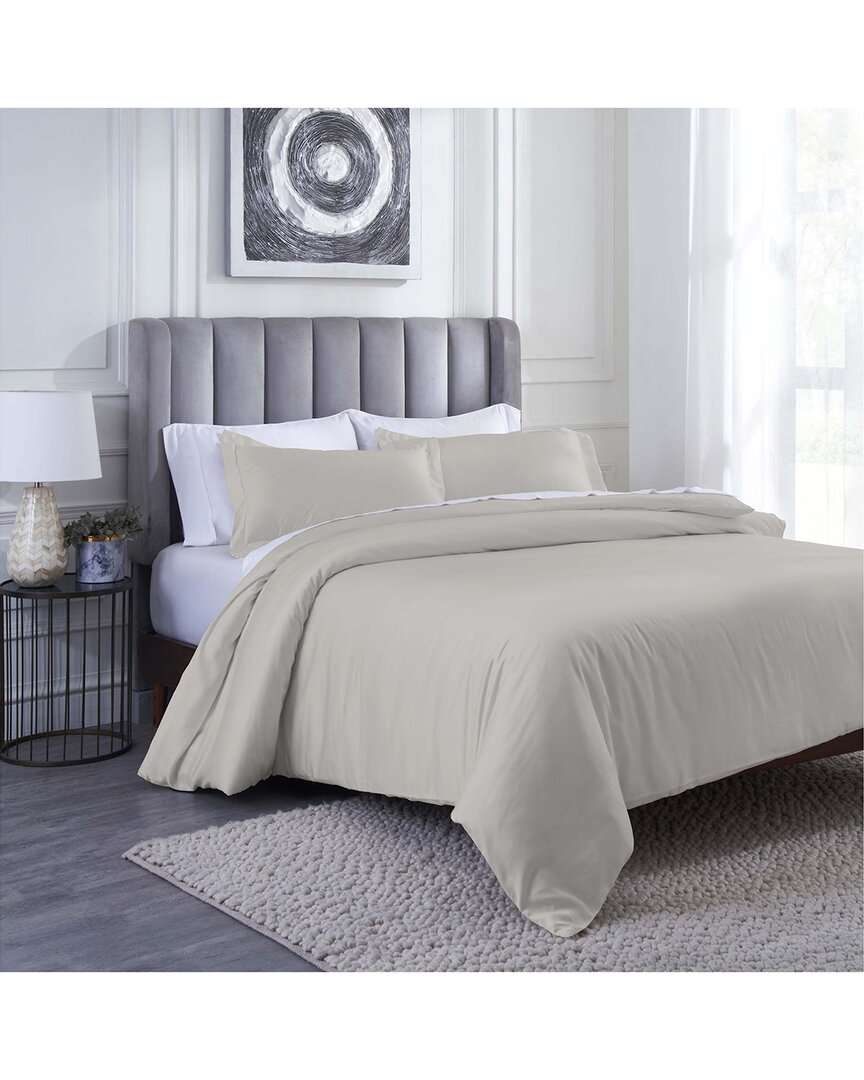 Superior Modal From Beechwood 400 Thread Count Lightweight Cooling Solid Duvet  Cover Set