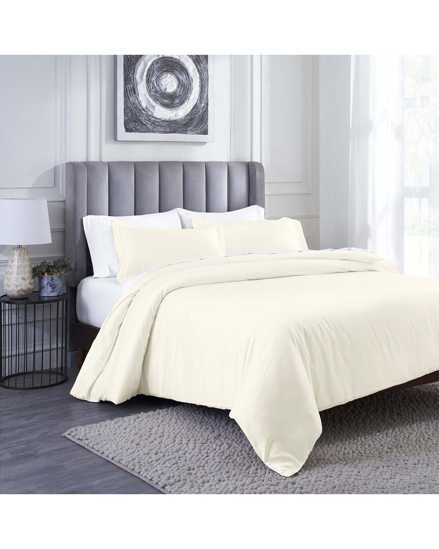 Superior Modal From Beechwood 400 Thread Count Lightweight Cooling Solid Duvet  Cover Set