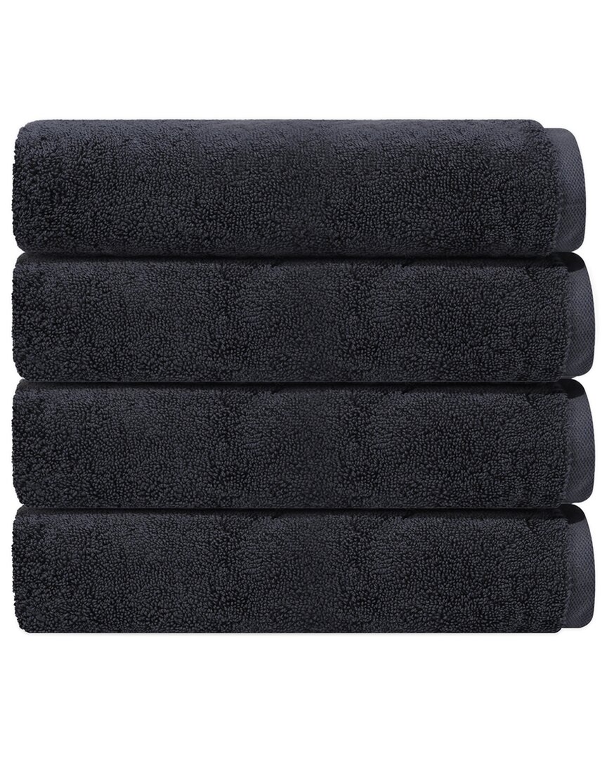 Depera Home Puresoft Set Of 4 Turkish Wash Towels In Grey