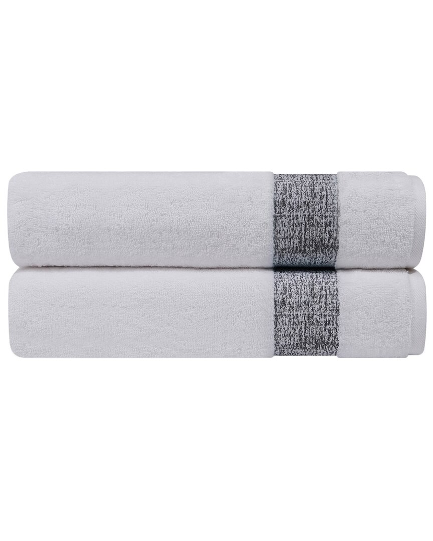 Depera Home Pera Set Of 2 Turkish Bath Towels In Grey