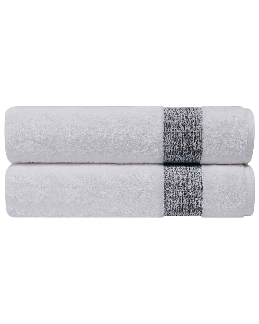 Depera Home Pera Set Of 2 Turkish Bath Sheets In Grey