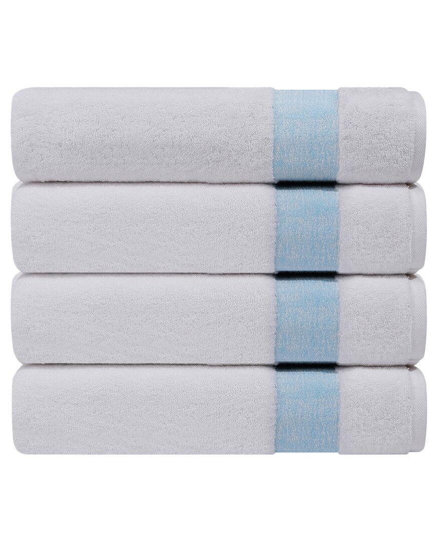 Depera Home Pera Set Of 4 Turkish Hand Towels In Blue