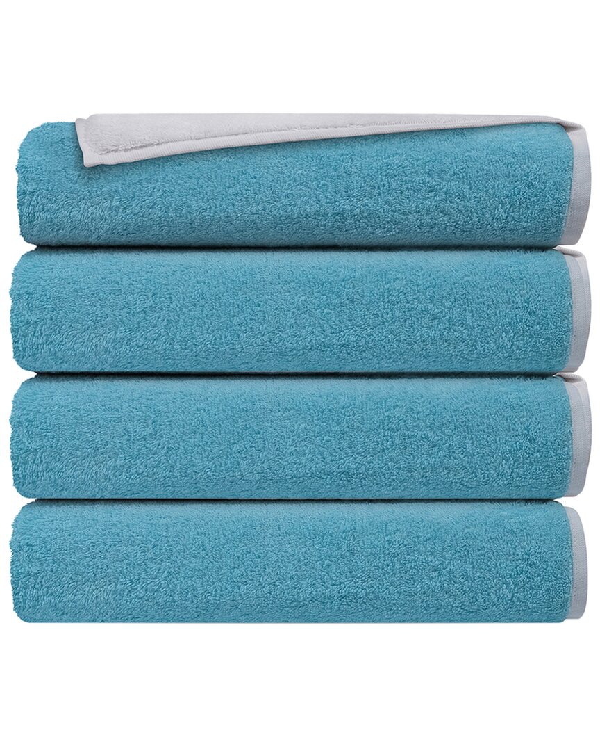 Depera Home Double Face Set Of 4 Turkish Wash Towels In White
