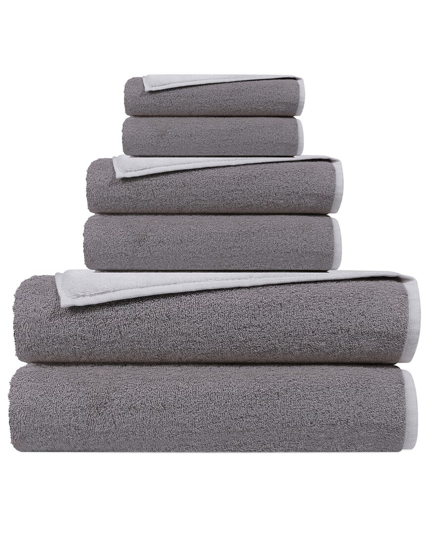 Depera Home Double Face Set Of 6 Turkish Towels In White