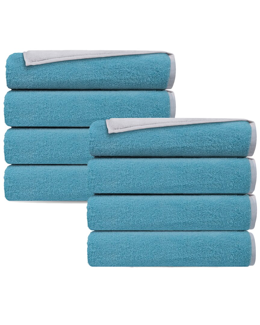 Depera Home Double Face Set Of 8 Turkish Hand Towels In White