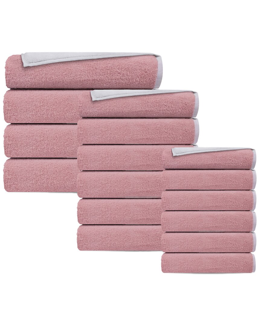 Depera Home Double Face Set Of 16 Turkish Towels In White