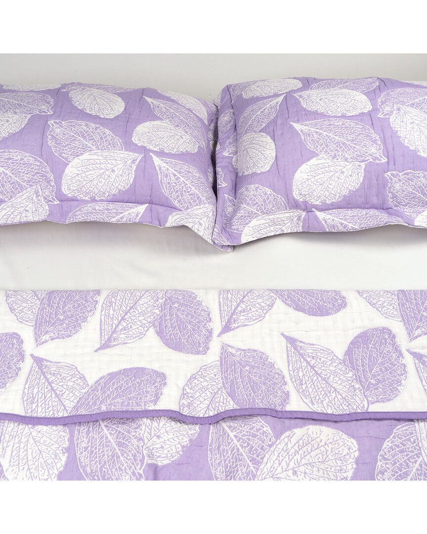 Depera Home Veranova Home Leafy Dreams Bedspread In Purple