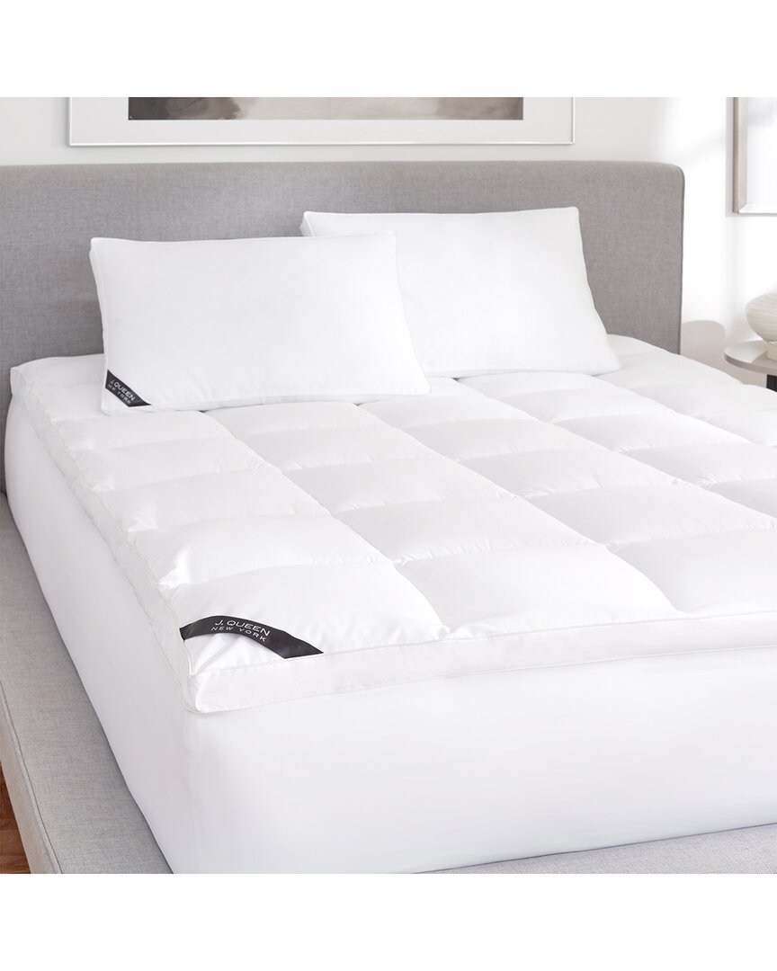 J Queen New York Regency 300 Thread Count Cotton Sateen Mattress Topper, Queen