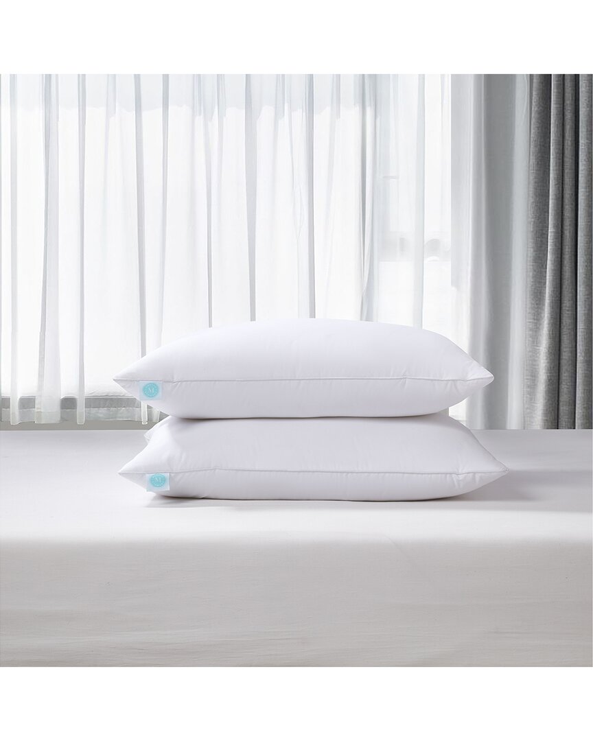 Martha Stewart Tencel/cotton Blend Tencel-around Feather And Down Pillow (2pk) - Medium Firm In White