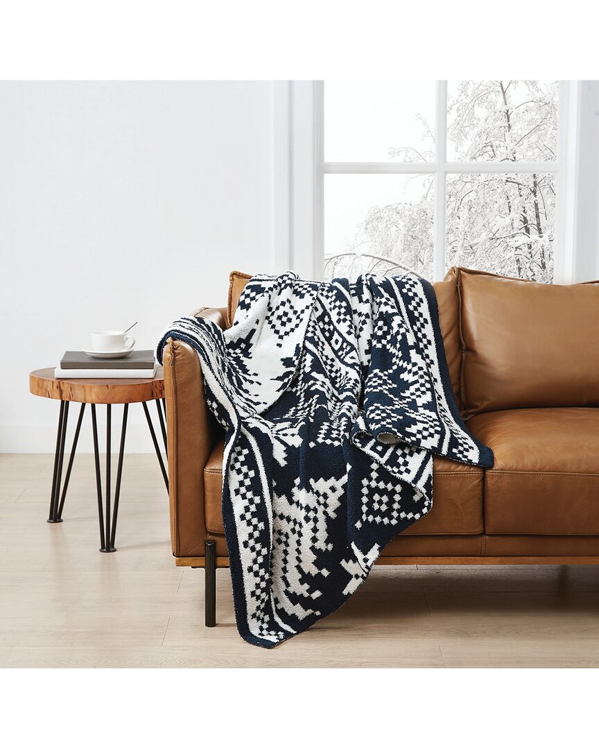 Truly Soft Cozy Fair Isle Reversible Throw