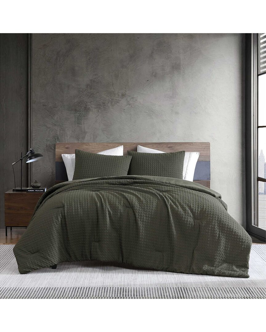 Kenneth Cole New York Houndstooth Microfiber Duvet Cover Set