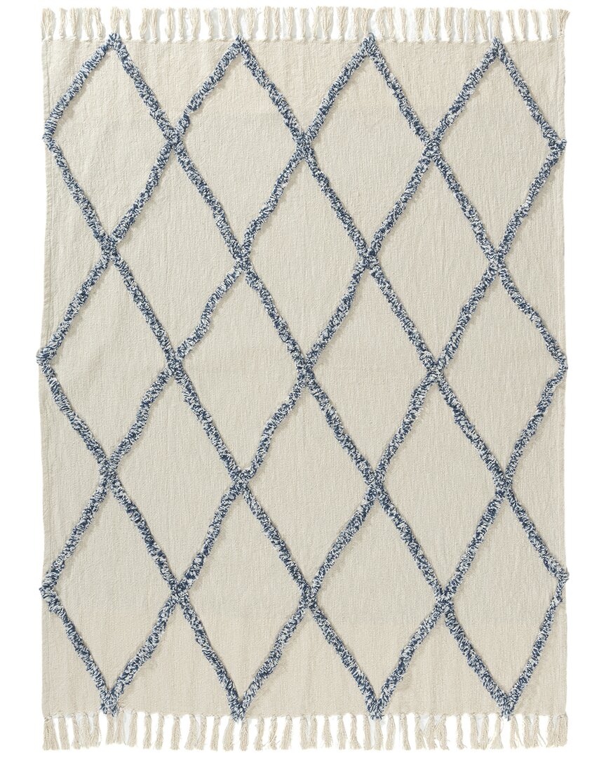 Lr Home Hand-woven Throw Blanket 50 X 60 In Neutral