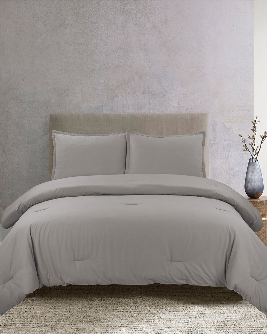 Nouvelle Home Perfectly Cotton Comforter Set In Gray