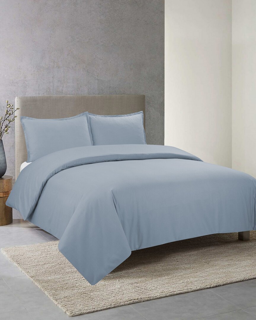 Nouvelle Home Perfectly Cotton Duvet Cover Set In Blue