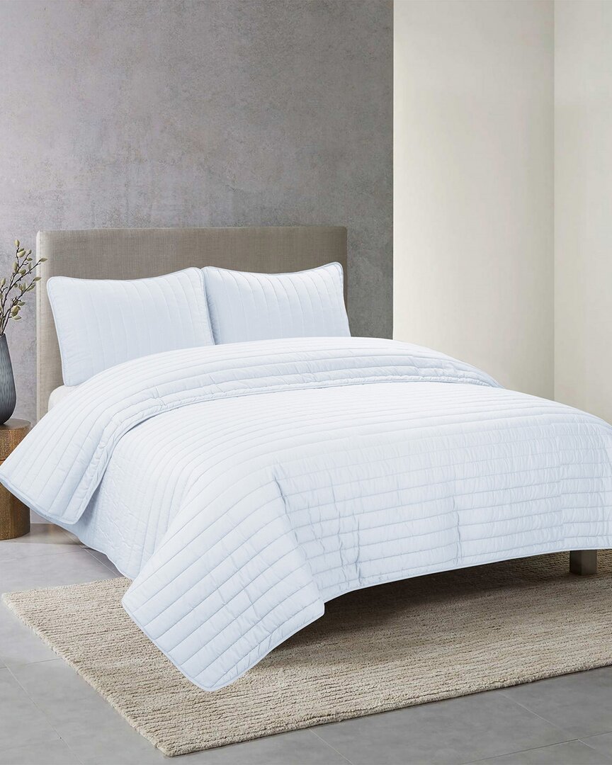 Nouvelle Home Perfectly Cotton Quilt Set In White