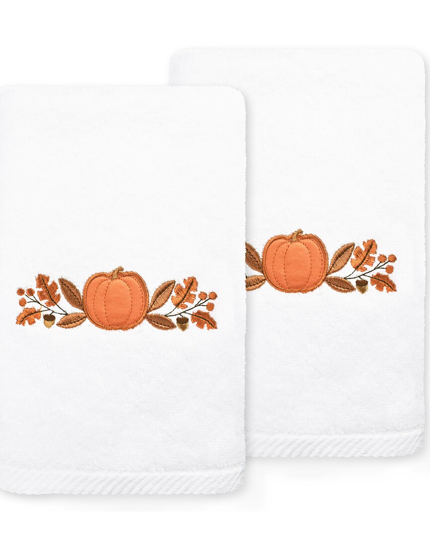Linum Home Textiles Harvest Bounty Turkish Cotton Hand Towel In White