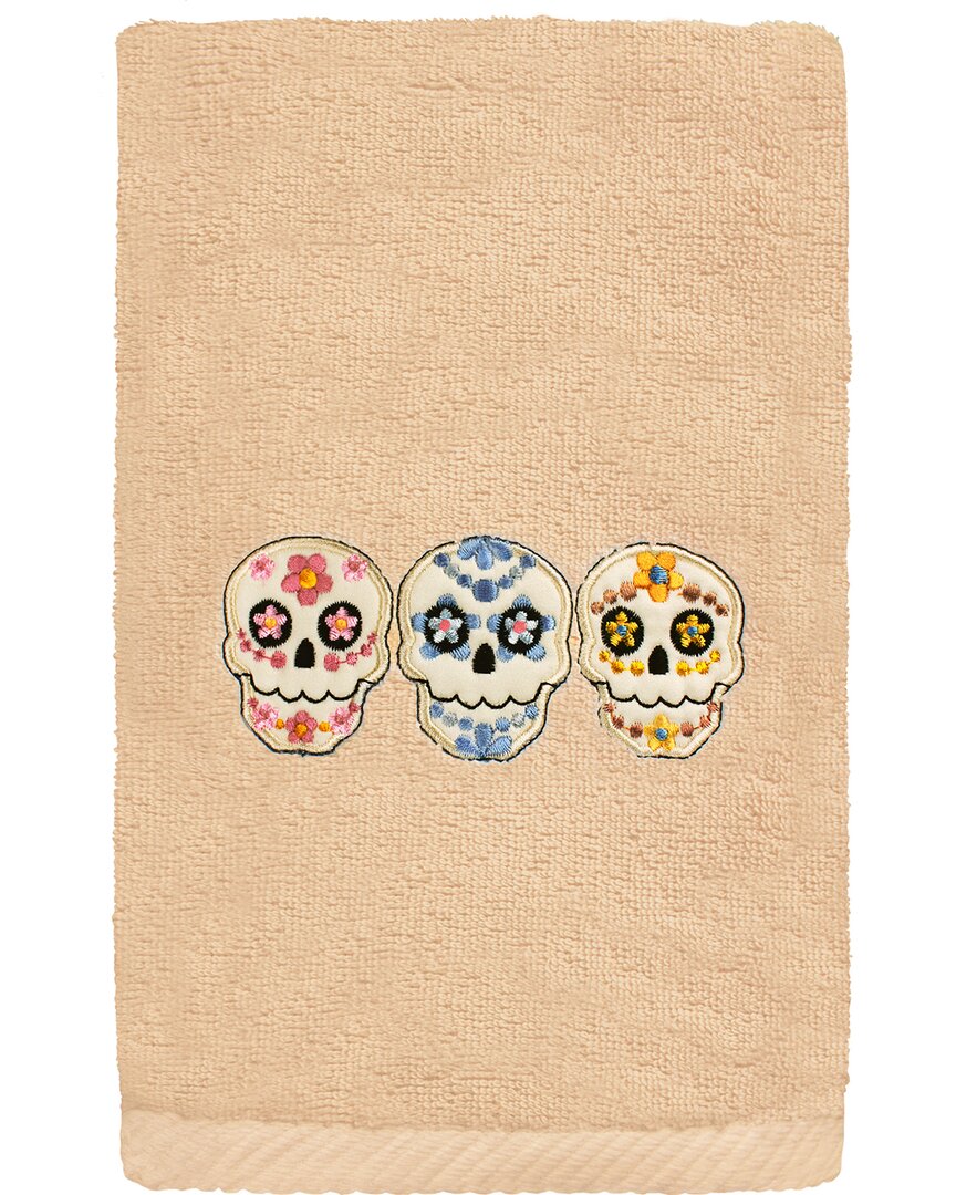 Linum Home Textiles Skulls Turkish Cotton Hand Towel In Sand