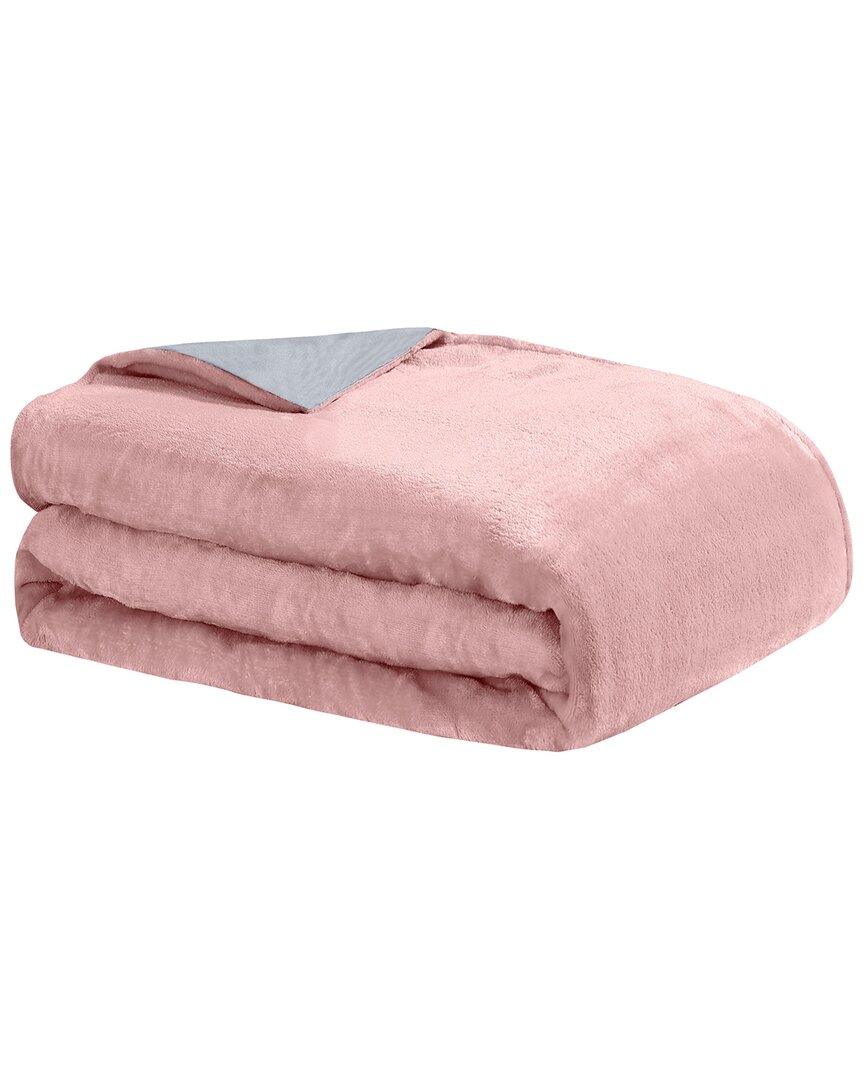Dreamlab Amethyst & Quartz Crystal Cooling Reversible Weighted Blanket With Removable Cover In Pink