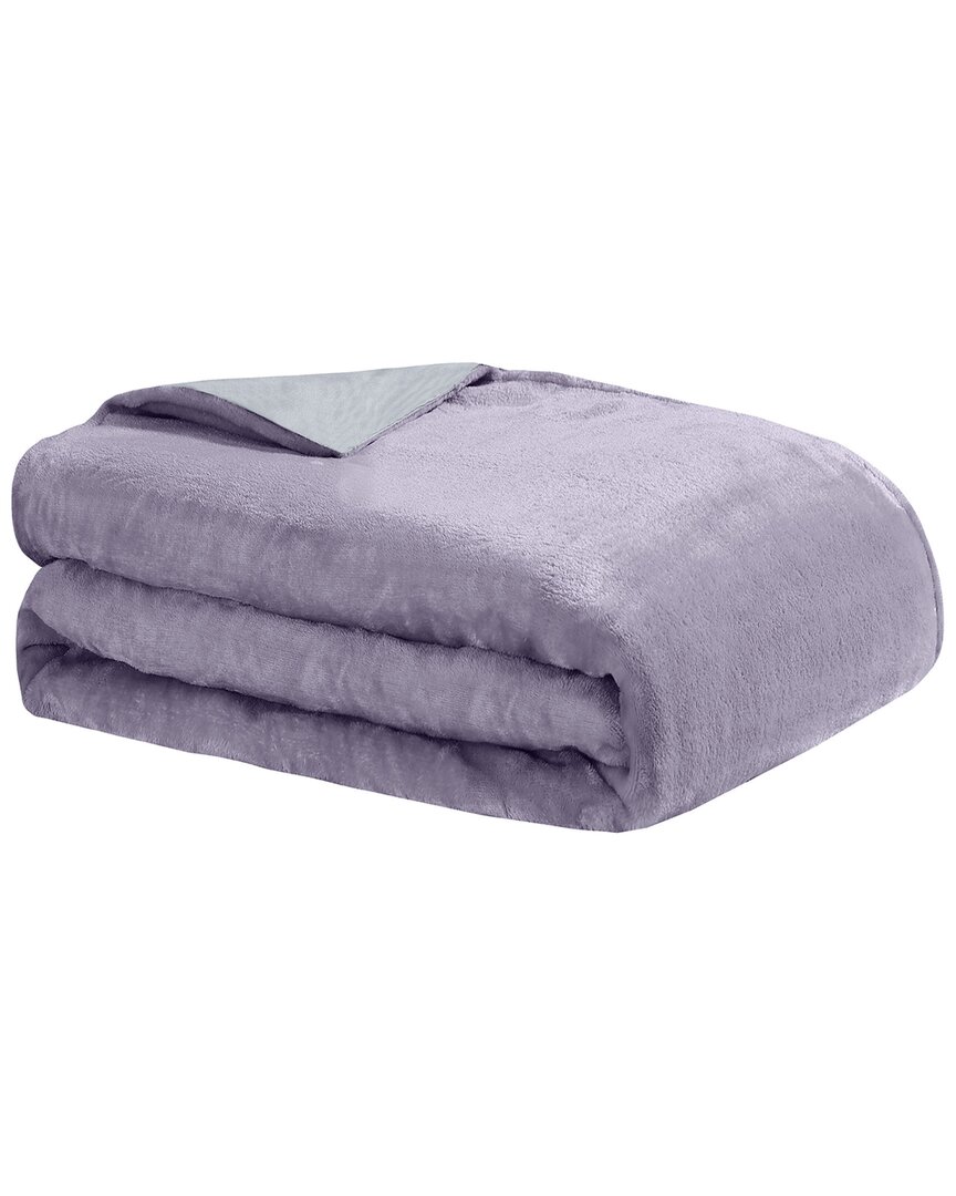 Dreamlab Amethyst & Quartz Crystal Cooling Reversible Weighted Blanket With Removable Cover In Lavender
