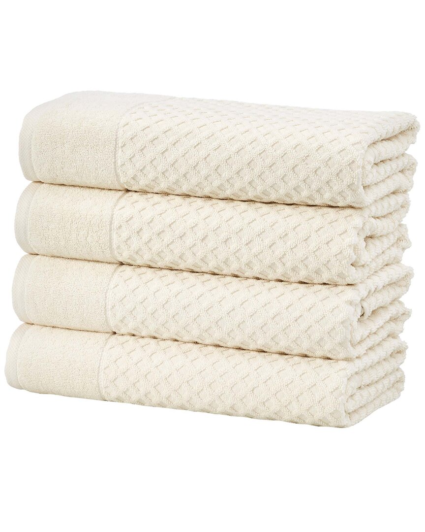 Linery & Co Cotton Diamond Waffle Texture Bath Towels