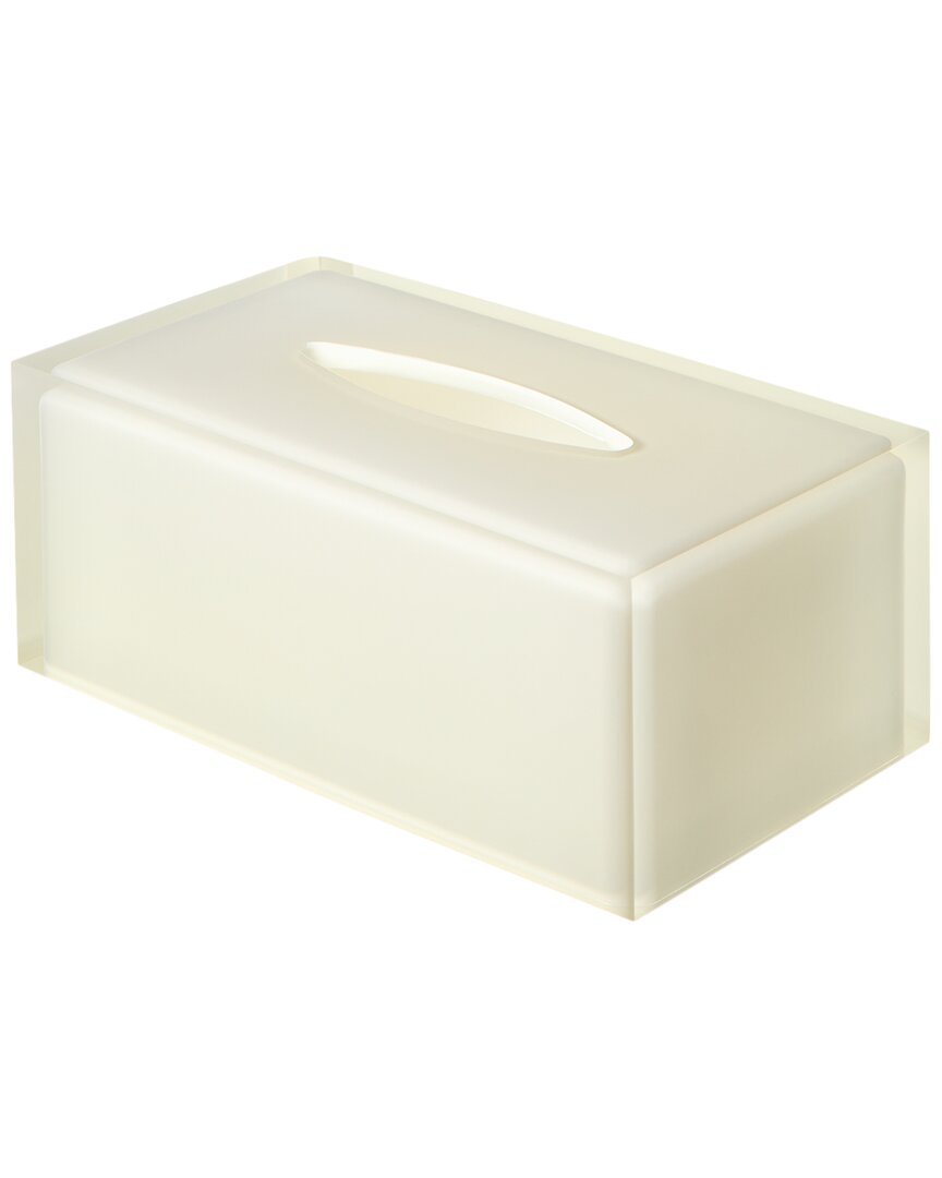 Jonathan Adler Hollywood Long Tissue Box In White