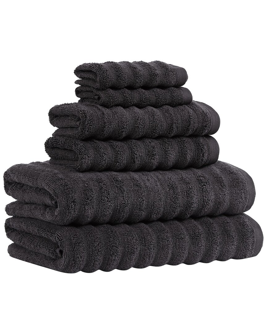Brooklyn Loom Textured Zero Twist 6pc Towel Set