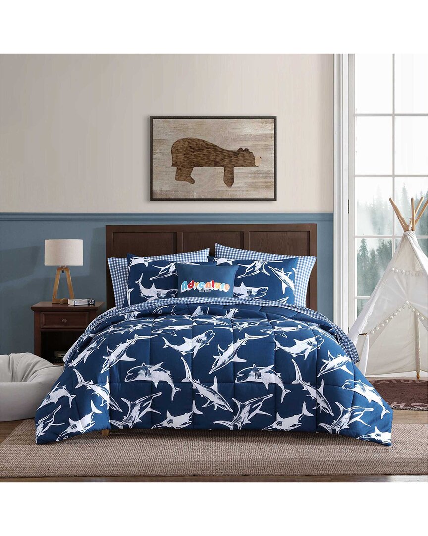 Eddie Bauer Vinny And Shark Friends Comforter Set In Blue
