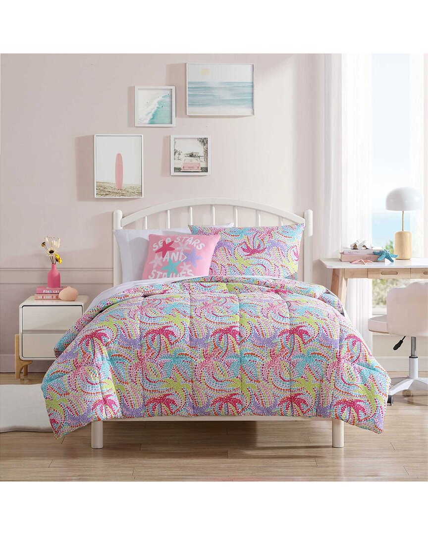 Nautica Sutton Palm Trees Comforter Set In Pink