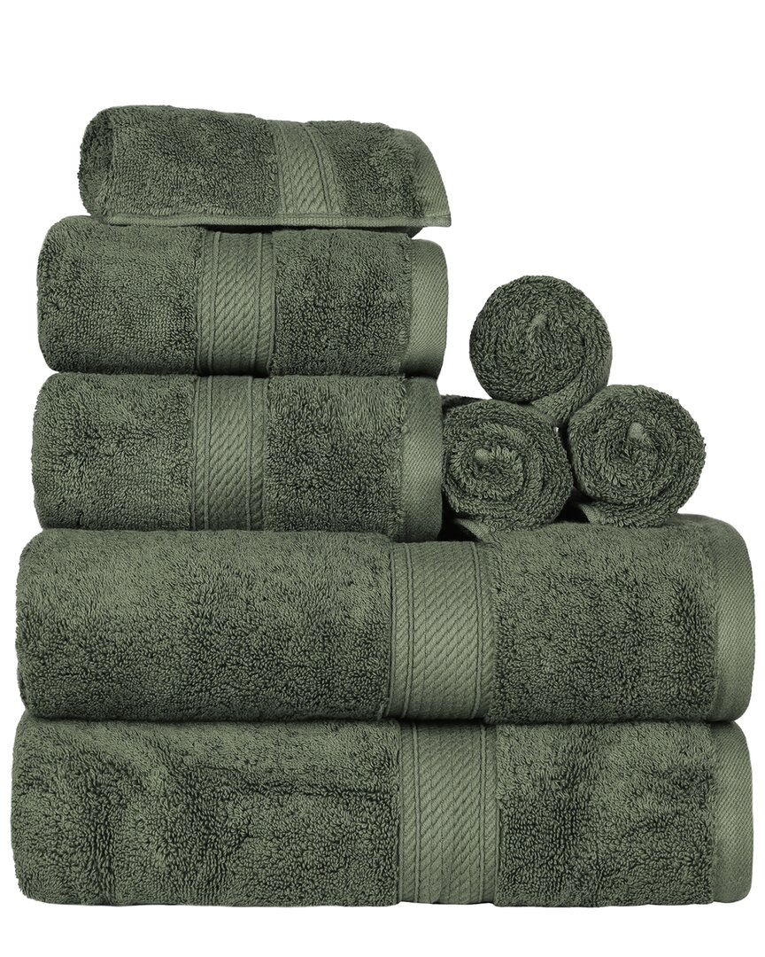 Superior Cotton Highly Absorbent Solid Assorted 8pc Quick-drying Towel Set
