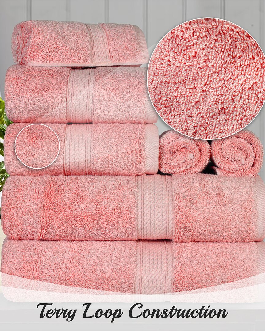Superior Highly Absorbent 8pc Ultra Plush Solid Towel Set